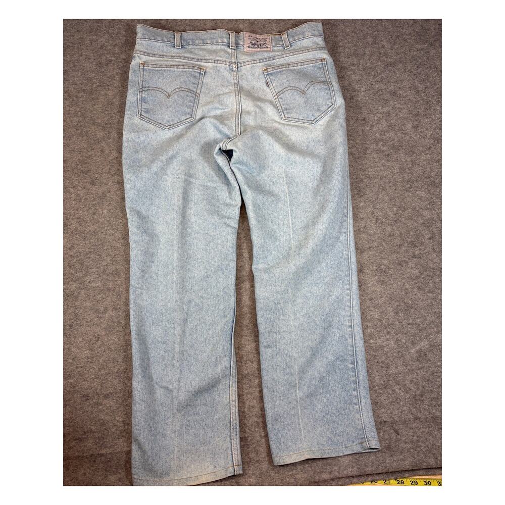 VINTAGE 90s Levis Jeans Mens 38x32 Blue Denim Relaxed Straight Silver Tab USA - Picture 2 of 8